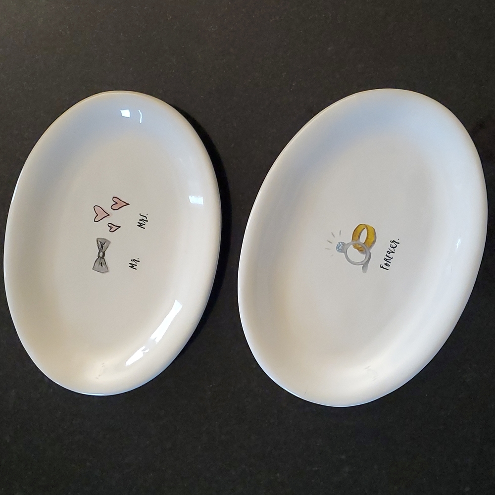 Rae Dunn Wedding Gift Plates